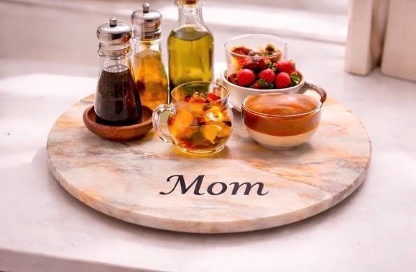Mom Marble Lazy Susan – Serve with Love