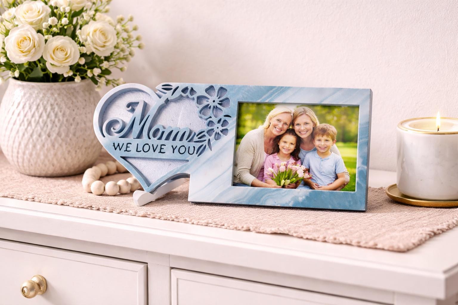 Mom, We Love You – Heartfelt Keepsake Photo Frame
