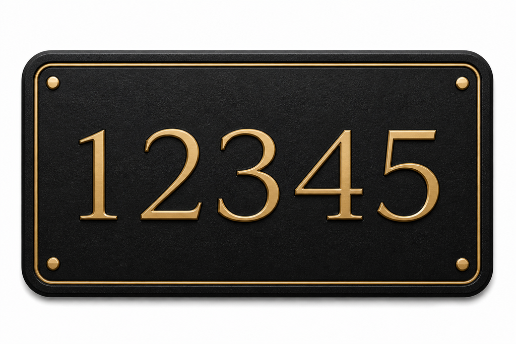 Engraved Stone Address Sign