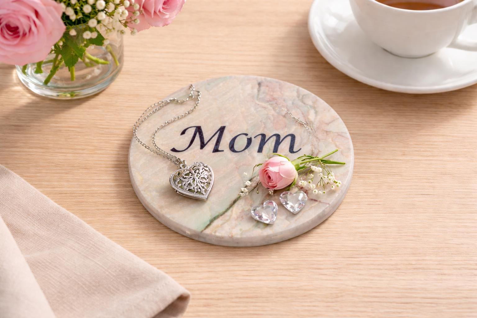 Mom Marble Lazy Susan – Serve with Love