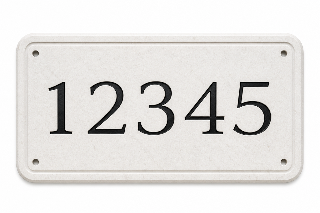 Engraved Stone Address Sign