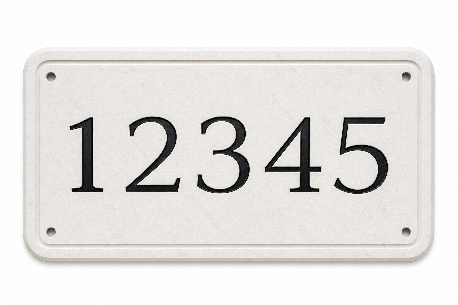 Engraved Stone Address Sign