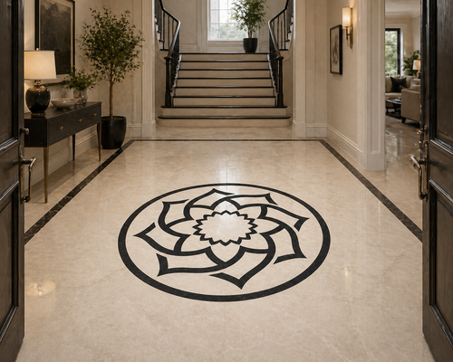 Luxury Porcelain Entryway Medallion