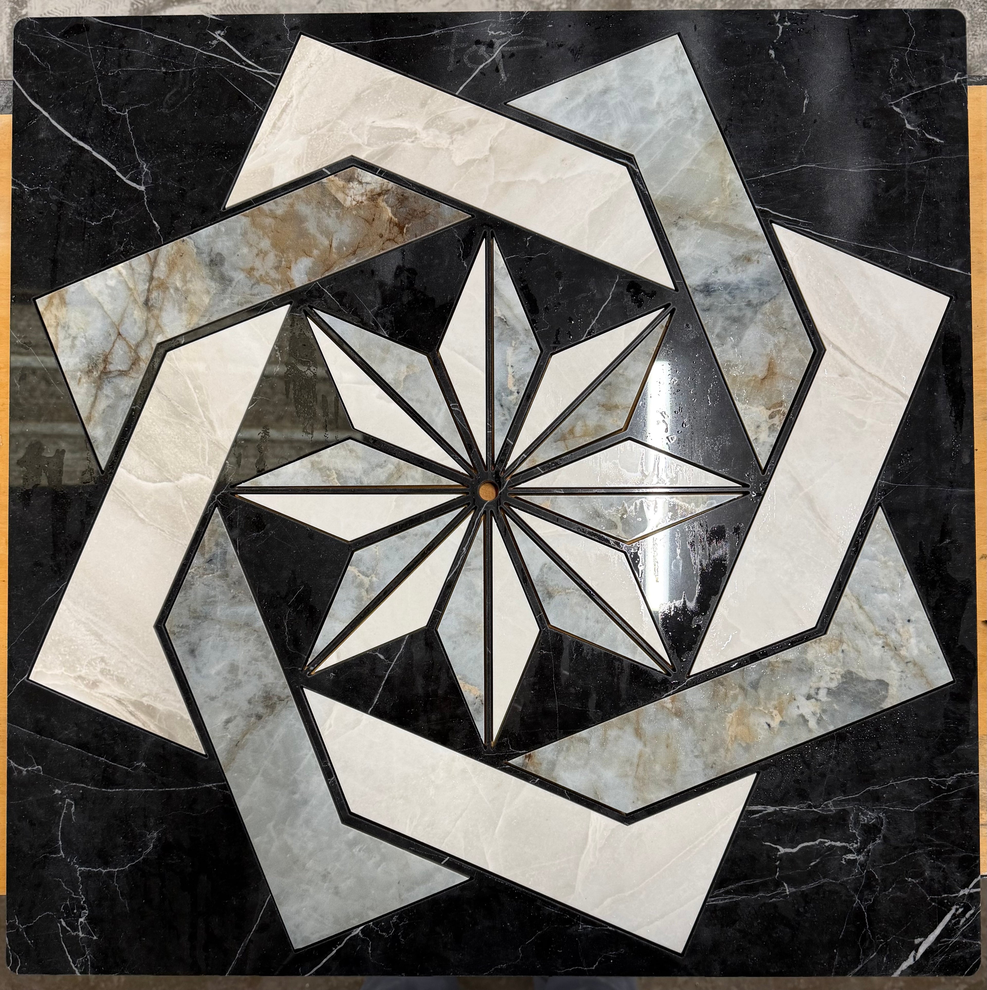 Celestial Compass Floor Medallion
