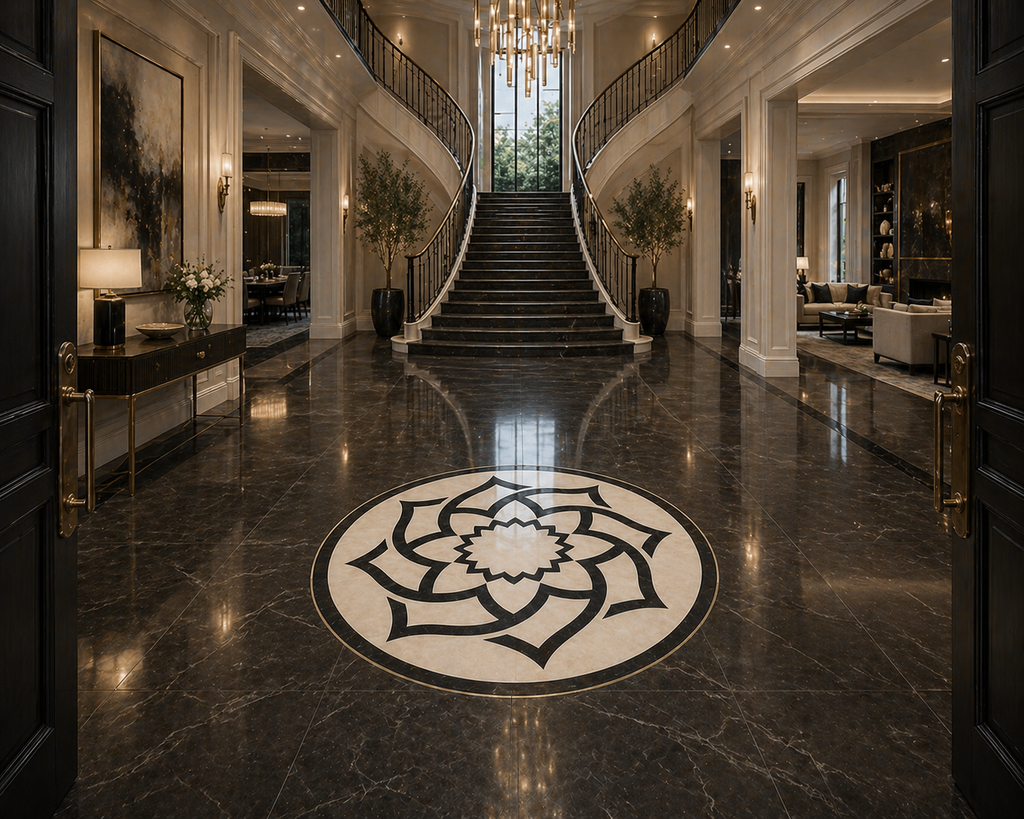 Luxury Porcelain Entryway Medallion