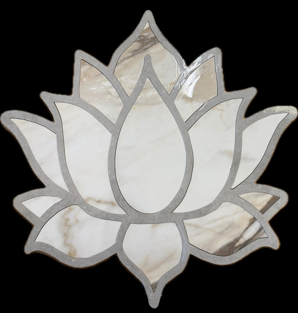 Lotus Porcelain Floor Medallion