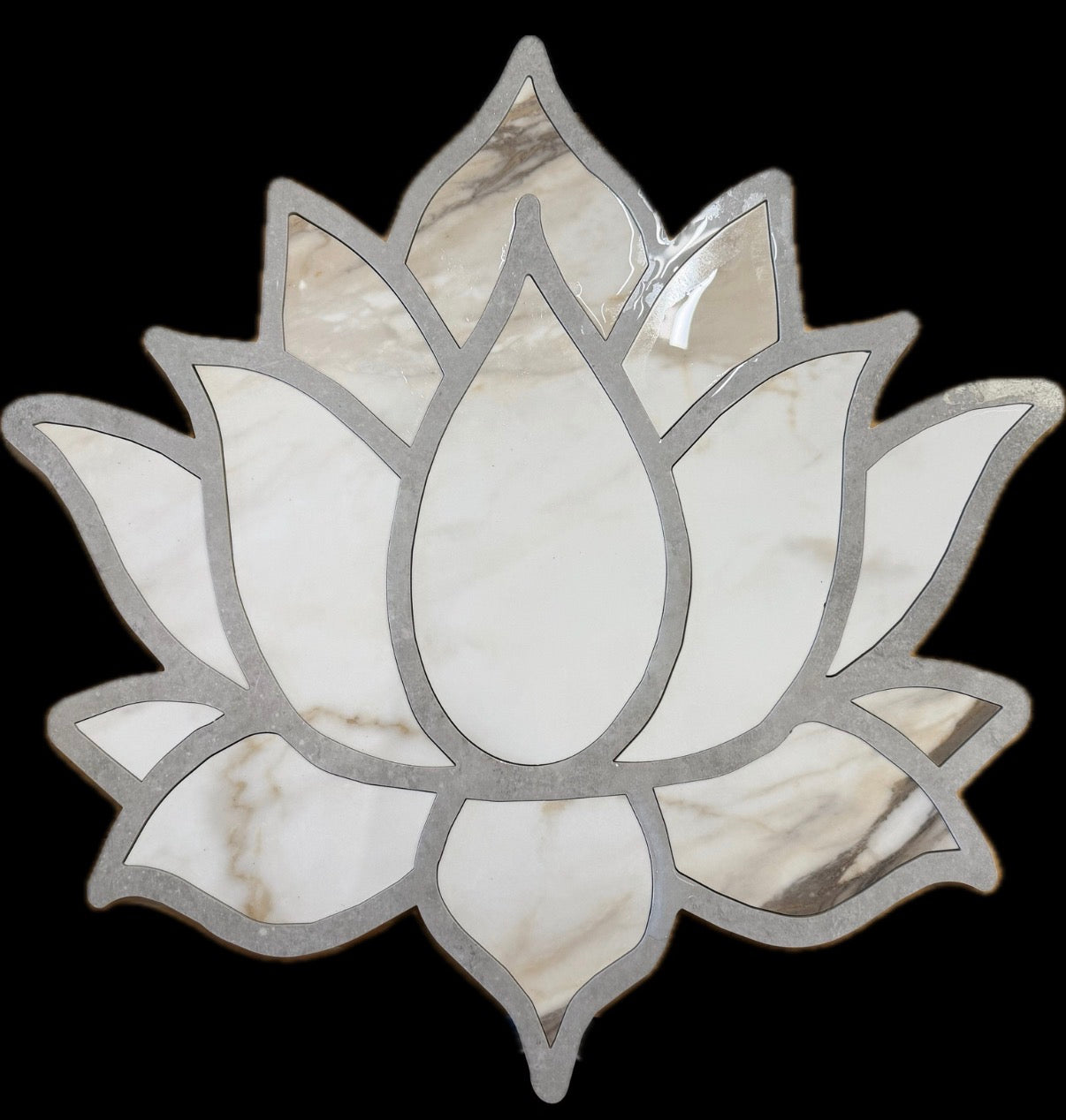 Lotus Porcelain Floor Medallion