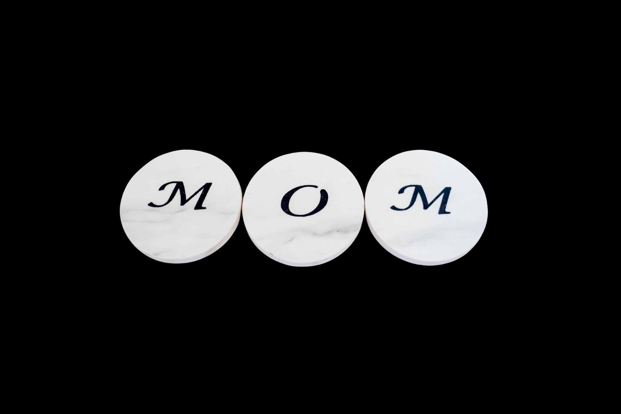 Sip in Style, Love in Every Letter – MOM Coasters